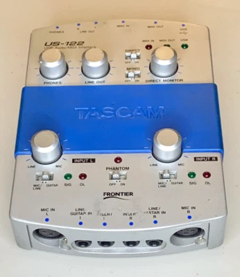 TASCAM US-122 USB Audio/MIDI Interface with Manual - For PARTS or NOT WORKING - Image 1 of 4