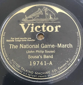 Sousa's Band 78 THE NATIONAL GAME- MARCH Victor 19741 The Black Horse Troop V+ - Picture 1 of 4