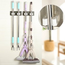 Wall Mounted Mop Organizer Holder Brush Broom Hanger Storage Rack Kitchen Tool