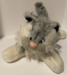 Vintage Tonka 1980s Pound Puppies Pound Purries Black Gray White Cat Plush 14" - Picture 1 of 24