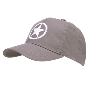 Berretto da Baseball Grigio US Army Allied Star Guarnizioni Blu Marino Car Retrò - Imagen 1 de 1