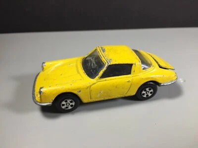 Винтажный Ertl 1970-х Porsche 911 желтый с драгоценными камнями фары Гонконг б/у читать - Изображение 1 из 4