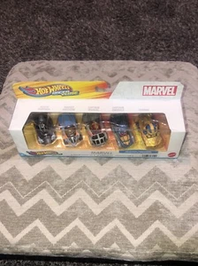 2023 MARVEL HOT WHEELS RACER VERSE SET of 5 CARS CAPTAIN AMERICA BLACK PANTHER - Picture 1 of 4