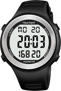 Waterproof Pedometer Watch for Senior Non Bluetooth No App Required Sport Watch - Picture 1 of 14