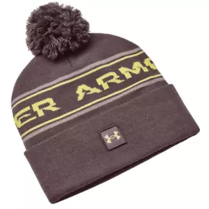 UNDER ARMOUR | UA Halftime Taupe Turn Up Pom Pom Bobble Beanie Hat | One Size - Picture 1 of 4