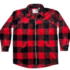 Ralph Lauren Women’s S Red Black Buffalo Plaid Check Jacket Full Zip Shacket 🦬 - Picture 1 of 8