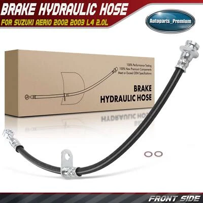 Front Left / Right Side Brake Hydraulic Hose for Suzuki Aerio 2002 2003 L4 2.0L - Image 1 of 4