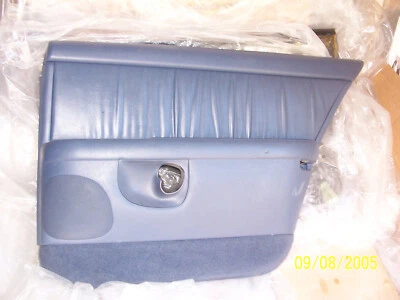 BUICK PARK AVENUE RIGHT REAR DOOR TRIM PANEL OEM USED 1998 1999 2000 2001 BLUE - Image 1 of 4