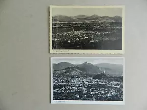 Lot de 2 CPA Bad Godesberg ville panoramique Allemande 1941 - Imagen 1 de 2