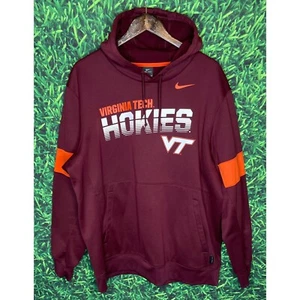 Virginia Tech Hokies VT Herren XXL Nike Dri-Fit kastanienbraun Sweatshirt Hoodie ACC - Bild 1 von 5
