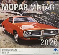 2020 MOPAR DODGE PLYMOUTH MUSCLE CARS CALENDAR GTX HEMI'S R/T's 340 440