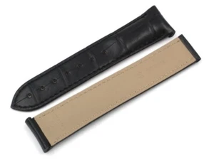 Originale Omega Cinturino Deployante Vero Coccodrillo Nero 20mm Nuovo - Picture 1 of 4
