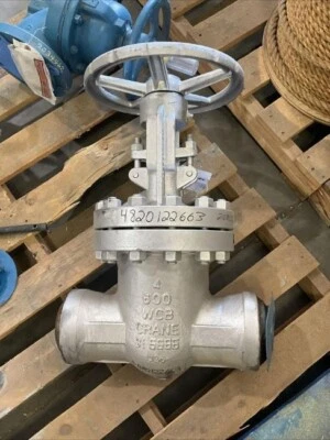 CRANE 6" B1 668636 U38 76UC X UF GATE VALVE STEEL BUTTWELD - Image 1 of 4