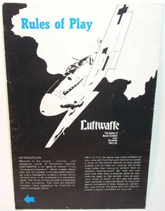 Avalon Hill LUFTWAFFE Aerial Combat Over Germany Vintage WW2 Game MANUAL War '71 - Picture 1 of 3