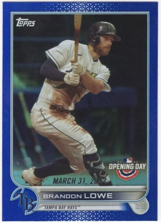 2022 Topps Opening Day Blue Foil BASEBALL Parallel #12 BRANDON LOWE RAYS - Image 1 of 1