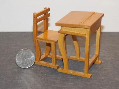 Dollhouse Miniature Small Desk & Chair Set 1:12 inch scale N67 Dollys Gallery - Image 1 of 3