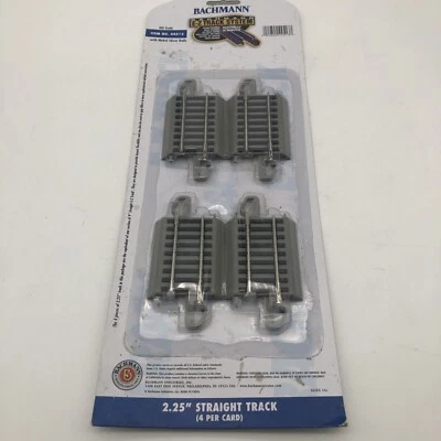Bachmann 44513 HO NS EZ 2-1/4 Straight (4) Nickel Silver Rails NOS - Image 1 of 4