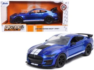 Jada 1:24 Bigtime Muscle 2020 Ford Shelby GT 500 Mustang Blue Diecast Car - Picture 1 of 1