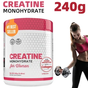 240g Kreatin Monohydrat Pulver Damen Hochreines Kollagen Pulver Booty Gain - Bild 1 von 8