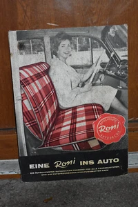 Altes Reklameschild 50er Jahre Oldtimer,Roni Autodecke,Automobil,Retro,Original - Bild 1 von 2