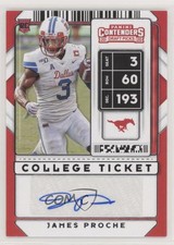 2020 Panini Contenders Draft Picks College Ticket James Proche Rookie Auto RC