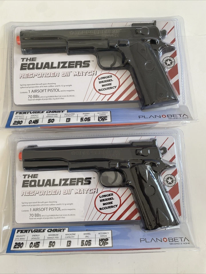 Plan Beta The Equalizers Responder 911 Match Airsoft Pistol - 50 Yard Range