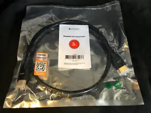 Monoprice 4K Certified Premium High Speed HDMI Cable 3ft - 18Gbps Black - Picture 1 of 2