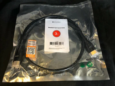 Monoprice 4K Certified Premium High Speed HDMI Cable 3ft - 18Gbps Black - Image 1 of 2