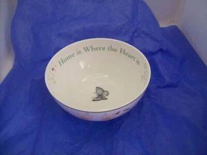 Lenox USA Butterfly Meadow "Home is Where the Heart Is" Bowl 7 1/8" - Picture 1 of 7