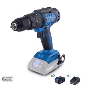 Schlagbohrmaschine 20V 2 Akkus 4.0Ah und Ladegerat ixes Scheppach bc-cd60-x - Bild 1 von 7