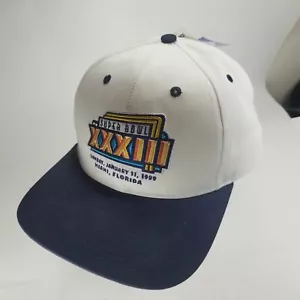 Vintage NFL Super Bowl XXXIII Gameday Game Day White Snapback Cap Hat - Picture 1 of 11
