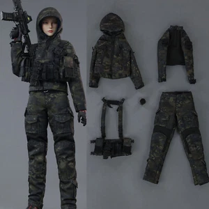 Juego de traje de combate de camuflaje de soldado 1/6 hembra para cuerpo figura femenina PHICEN de 12 - Imagen 1 de 5