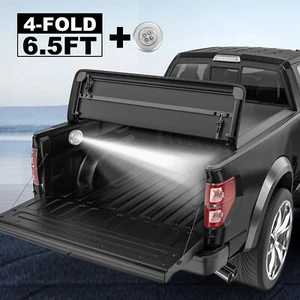 4 FOLD 6.4/6.5FT Bed Soft Truck Tonneau Cover For 03-25 Dodge Ram 1500 2500 3500 - Picture 1 of 12