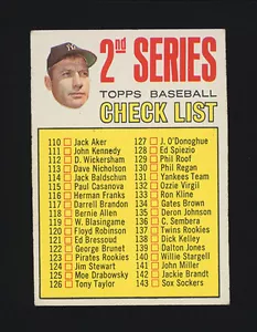 1967 TOPPS ~ #103 ~ CHECK LIST ~ 2° SERIE ~ 110-196 ~ NON È STATO CONTROLLATO - Foto 1 di 2