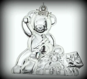 Waterford Crystal 2011 Teddy Bear Toy Christmas w/ Enhancer Ornament 154315 NIB - Picture 1 of 1