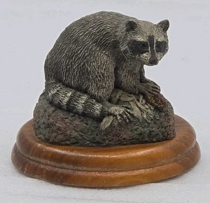Deaton Wildlife Miniatures Waschbär von H Deaton 1978 Bronze Sammler Kabinett - Bild 1 von 9
