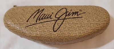 Estuche rígido para gafas de sol Maui Jim solo estuche tejido canasta con almeja Foto 1 de 4
