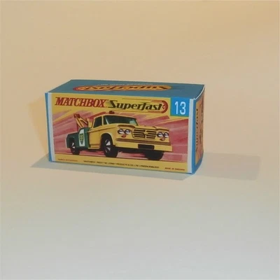 Matchbox Lesney Superfast 13 e Dodge Wreck Truck G Style Repro Box - Image 1 of 4