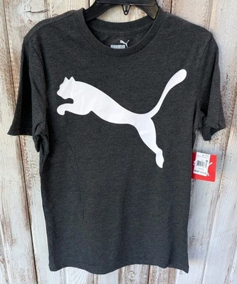 NEW! Puma Youth Boys T Shirt Size M (10-12)  Logo Tee Short Sleeve Crew Neck - Image 1 of 4