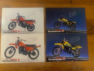 Suzuki RM 50 1980 folletos de venta DS100 DS80 impresión original vintage Suzuki Moto Foto 1 de 2