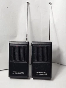 Vintage Realistic 21-401 2 Wege Radio Walkie Talkies schwarz FM Transceiver 49 MHz - Bild 1 von 10