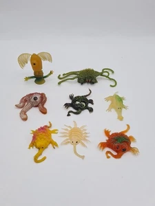 Vintage Ugly Jiggly Jiggler Rubber Monsters Aliens Suction 60 70’s X8 A41 - Picture 1 of 6