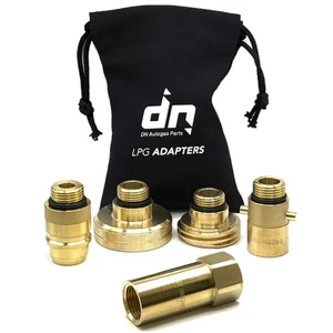 Gaslow Gasit Direct Nachfülladapter 5er Set für ganz Europa Messing mit Tasche - Bild 1 von 13