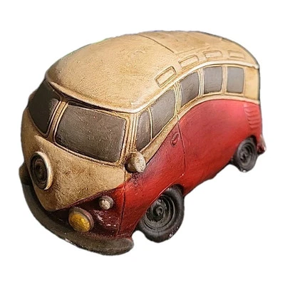 Banco de monedas de cerámica vintage de dibujos animados VW Volkswagen Van, 7x4" Foto 1 de 4