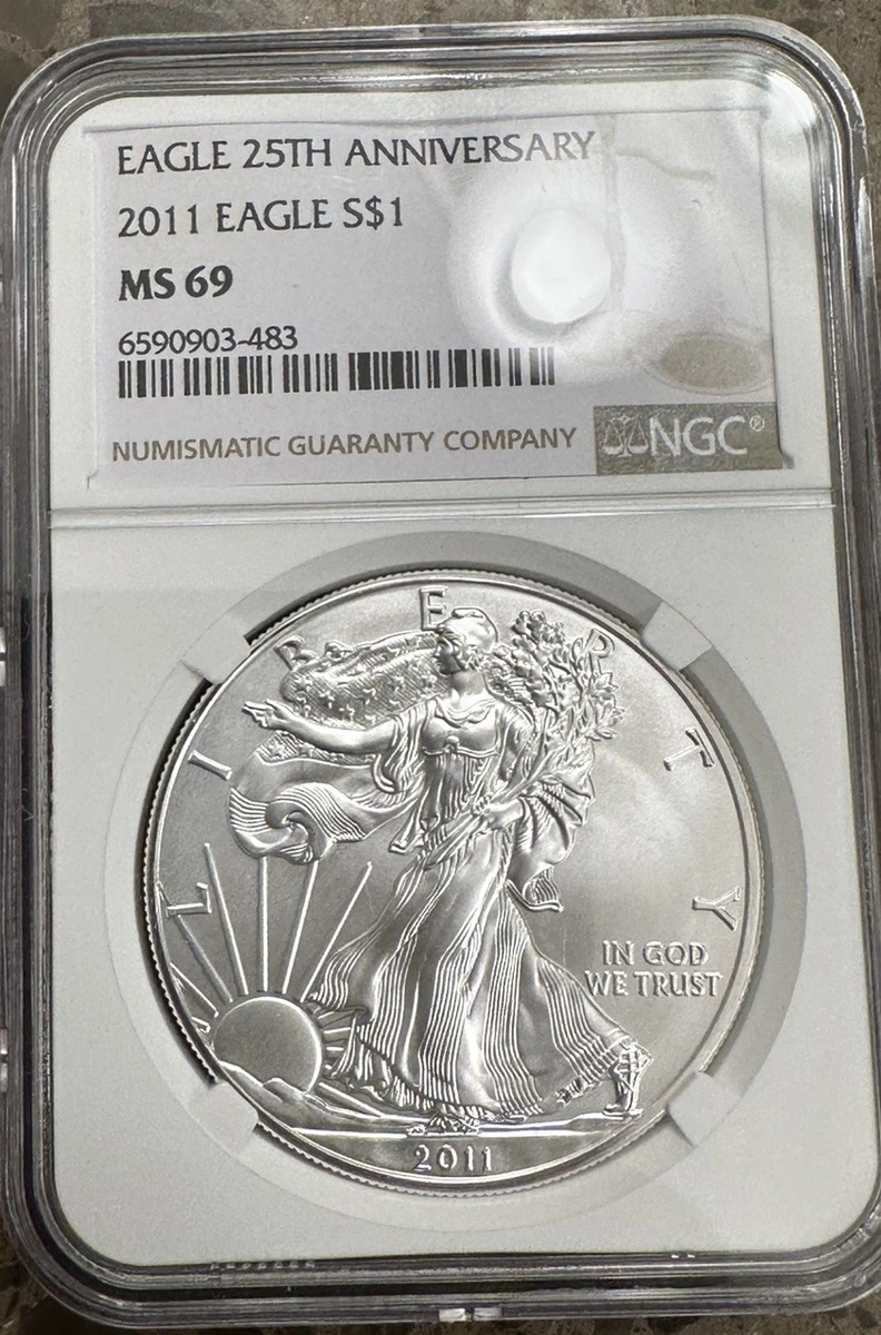 2011年 アメリカンイーグル シルバープルーフ American Eagle MS 69 Graded 2011 Silver Bullion Coins for sale | eBay