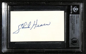 Chick Hearn Lakers Legnedary Broadcaster Firmado Corte Beckett Autógrafo - Imagen 1 de 3