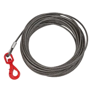 0,44 Zoll Durchmesser Seilwinde Stahl 2469,18 Pfund Kern Drahtseil selbstsichernd drehbar Haken - Bild 1 von 9