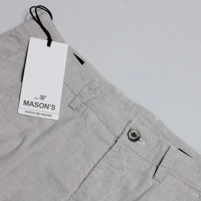 Chinos/pantalones informales Mason's nuevos con etiquetas talla 46 (30 EE. UU.) en mezcla de algodón gris claro Foto 1 de 4