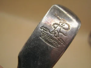 Antiker viktorianischer Senflöffel Sterlingsilber mit Schopf - Bild 1 von 7