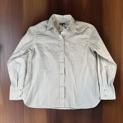 NWT J Crew Polka Dot Button Down Shirt  Men’s Medium White Black Preppy READ - Image 1 of 4